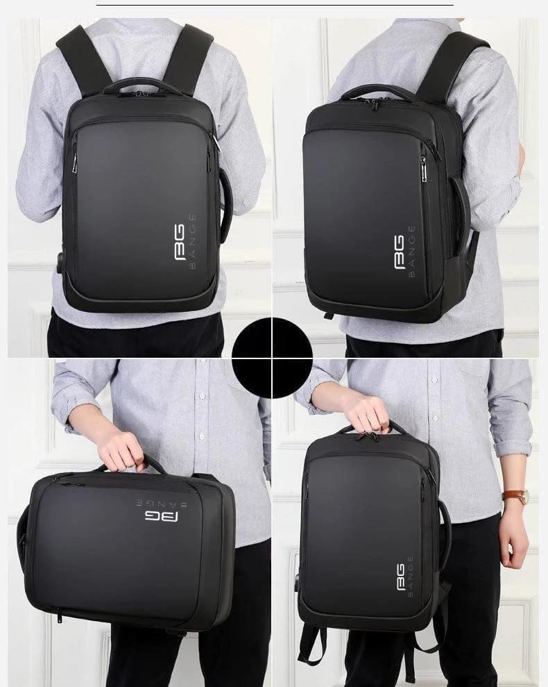 Mega Bange Backpack for business and laptop 15.6 inch waterproof .. Black Color